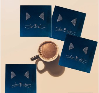 Cat coasters
