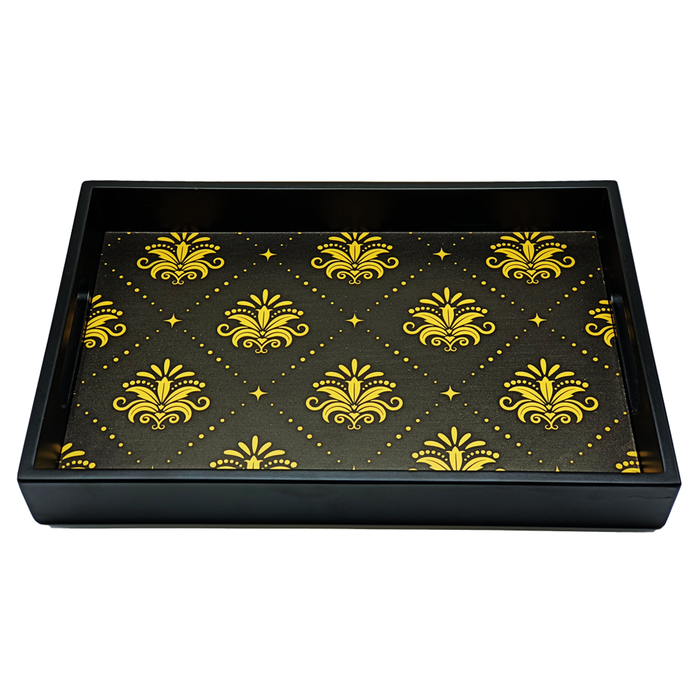 Wooden Tray For Serving Brown Colour