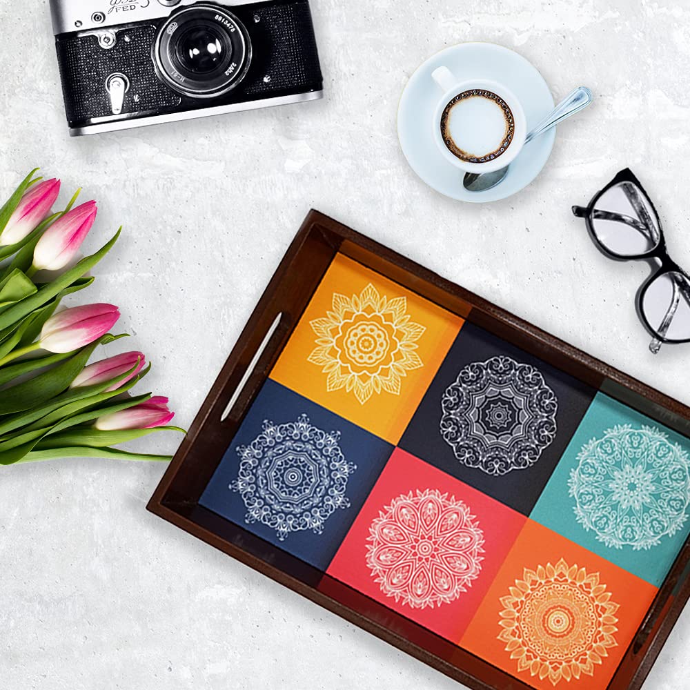 Wooden Tray Mandala Design