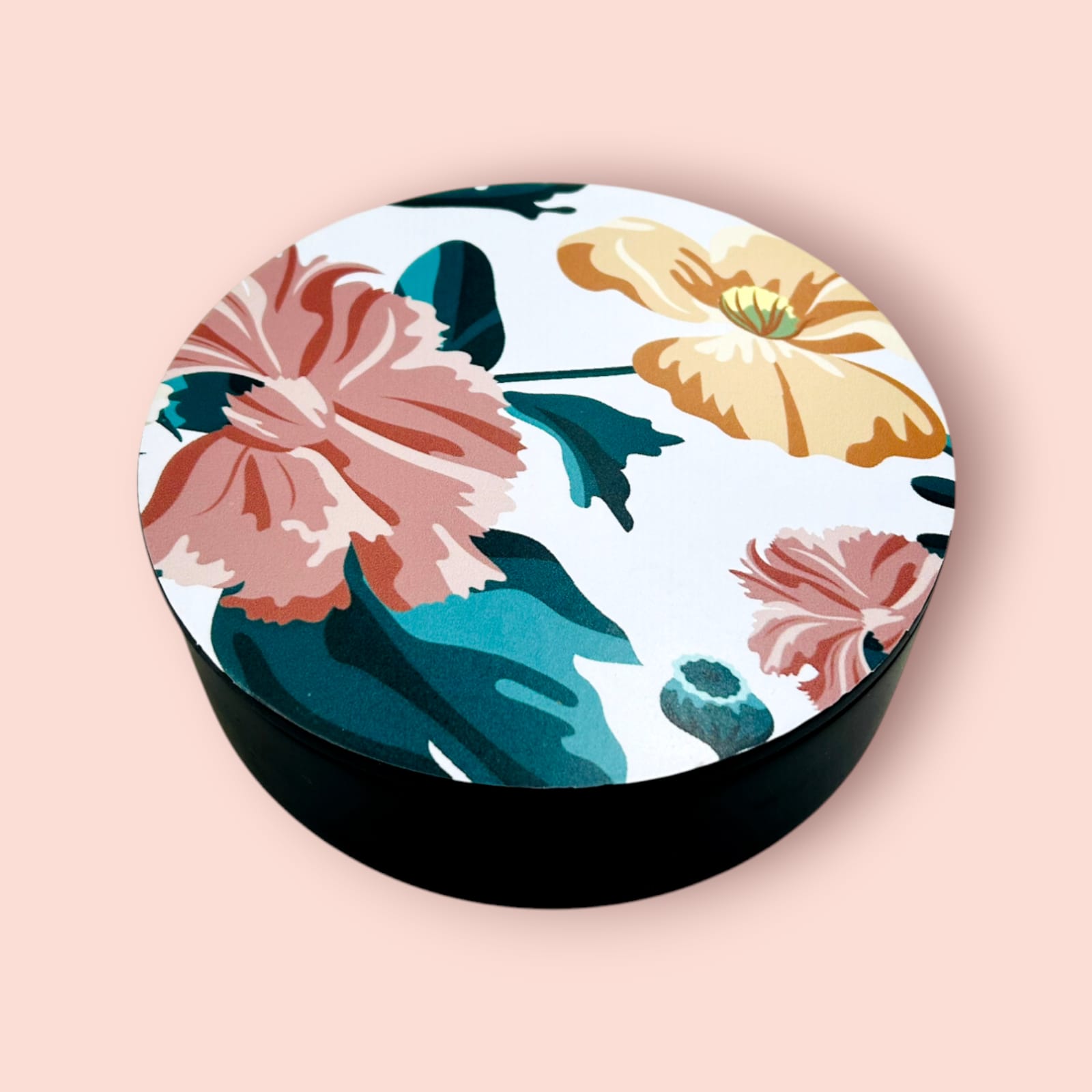 Decorative Wooden Multipurpose Storage Box, Round Shape,AHS-RBOX007