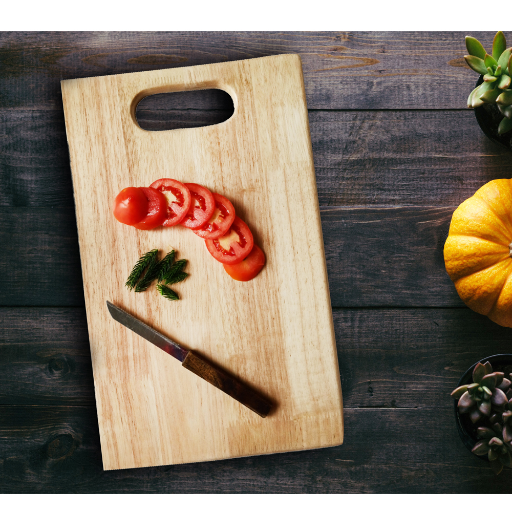 Angira Handicrafts Wooden Chopping Board, Cutting Slicing Board with Holder for Fruits Vegetables Meat AHS-CB151