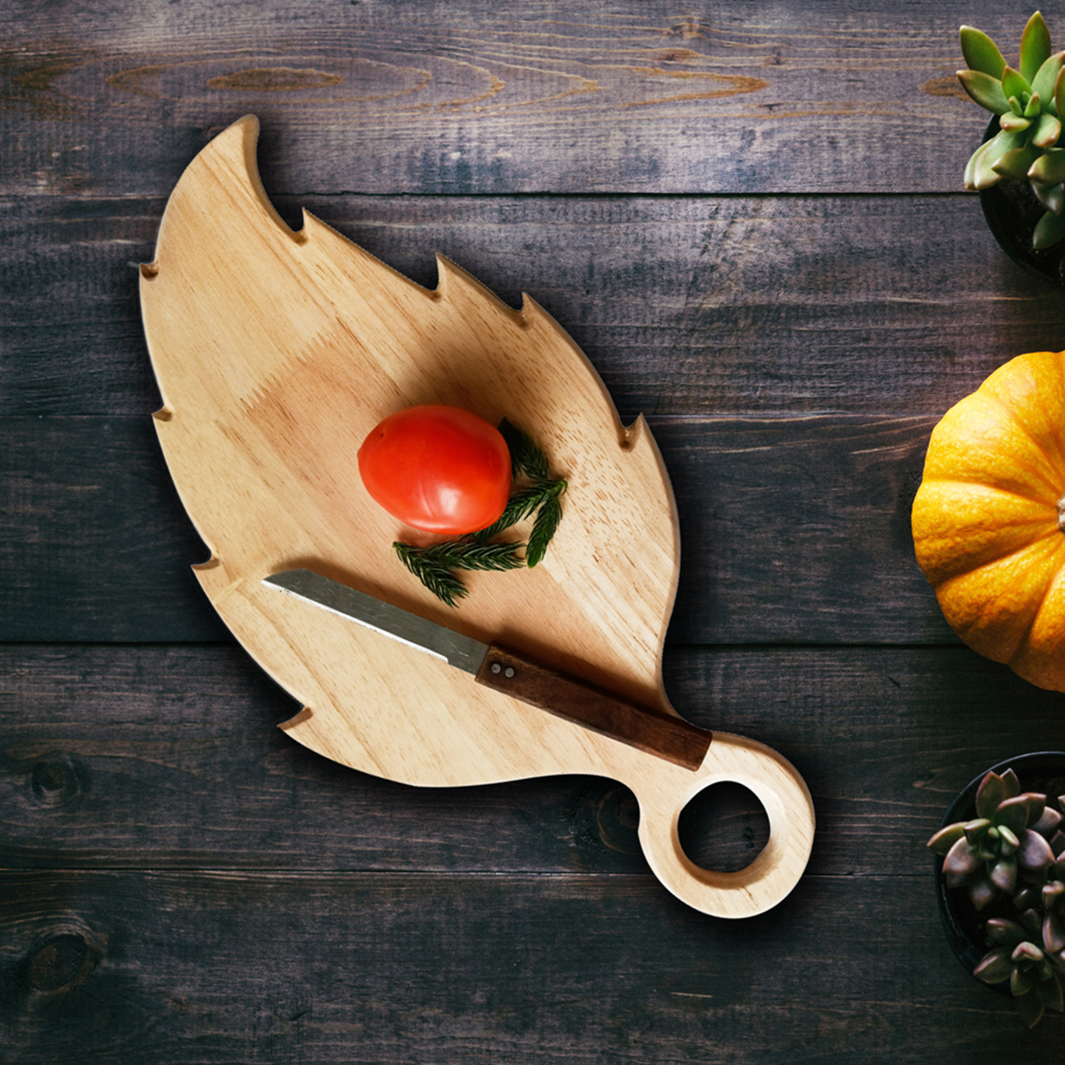 Angira Handicrafts Wooden Chopping Board, Cutting Slicing Board with Holder for Fruits Vegetables Meat AHS-CB154