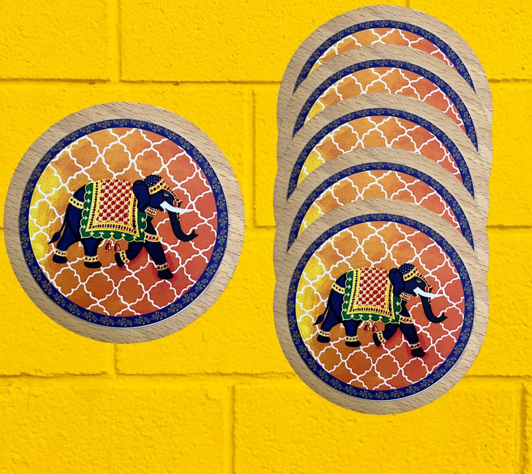 Elephant design Coaster set