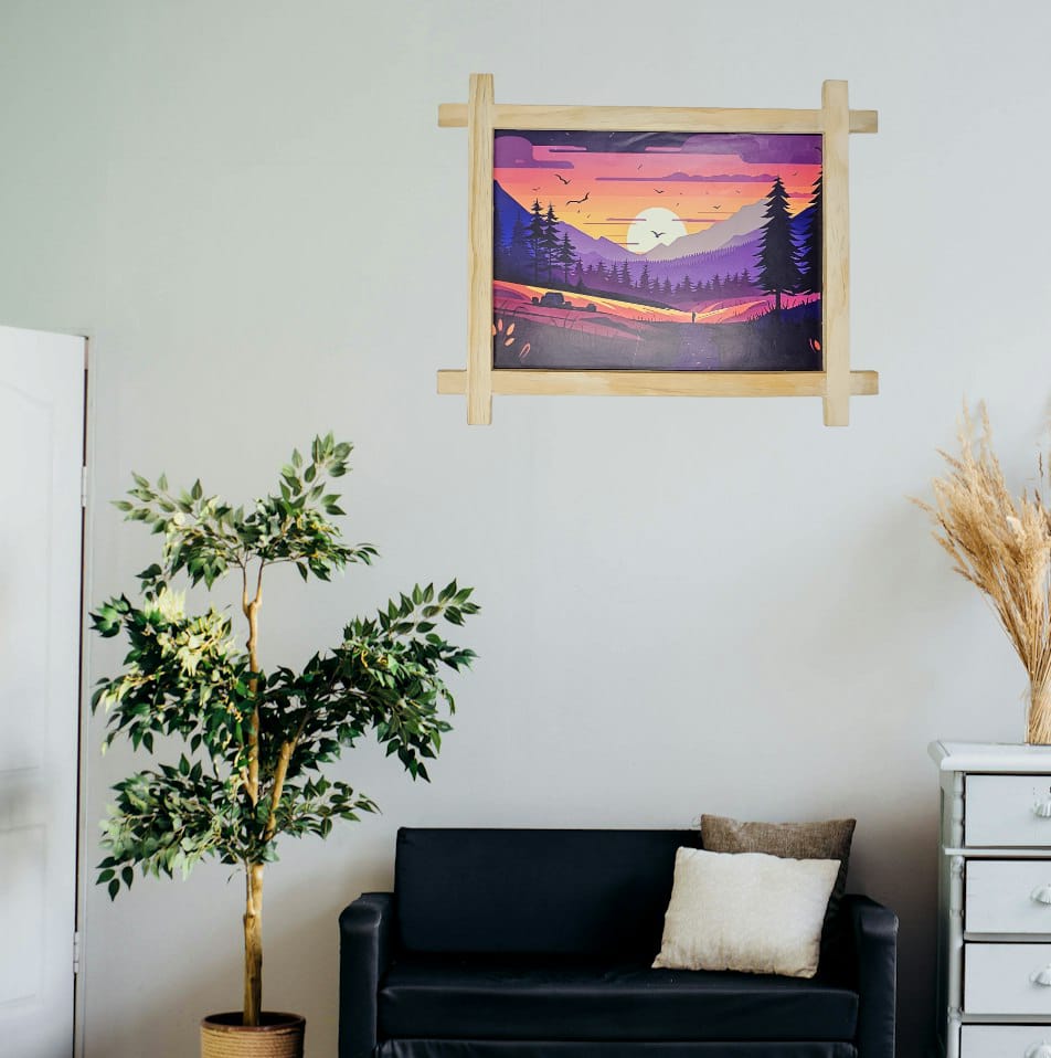 Pine Wood Frame wall hanging